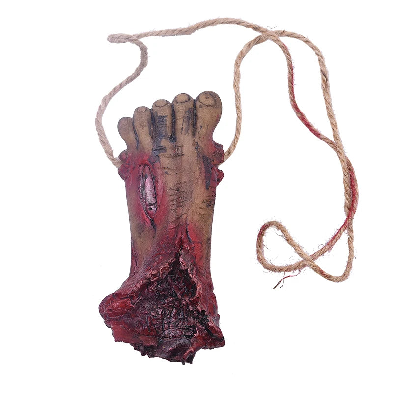 Colgante de Terror de Halloween – Ratón Muerto Falso, Murciélago, Mano y Pies Rotos – Decoración de Fiesta de Halloween, Casa Embrujada y Accesorios de Miedo