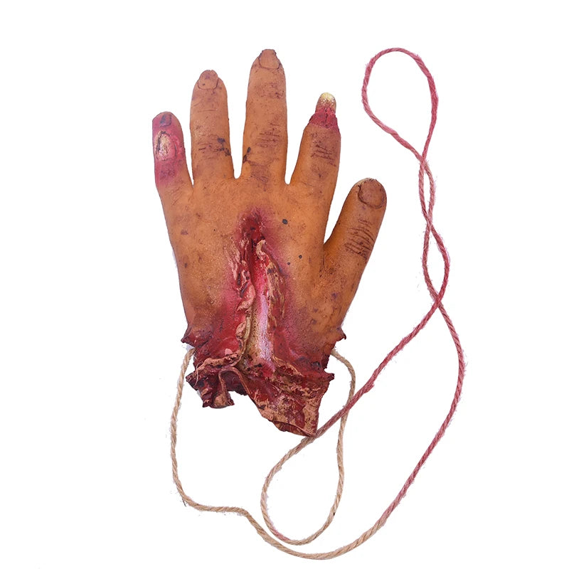 Colgante de Terror de Halloween – Ratón Muerto Falso, Murciélago, Mano y Pies Rotos – Decoración de Fiesta de Halloween, Casa Embrujada y Accesorios de Miedo