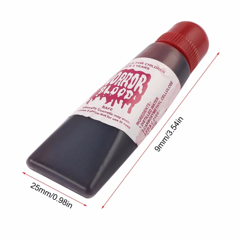 15ml Sangre Falsa para Maquillaje de Halloween – Pintura Corporal de Plasma Artificial para Simular Heridas, Juguete de Cosplay y Accesorio de Disfraz