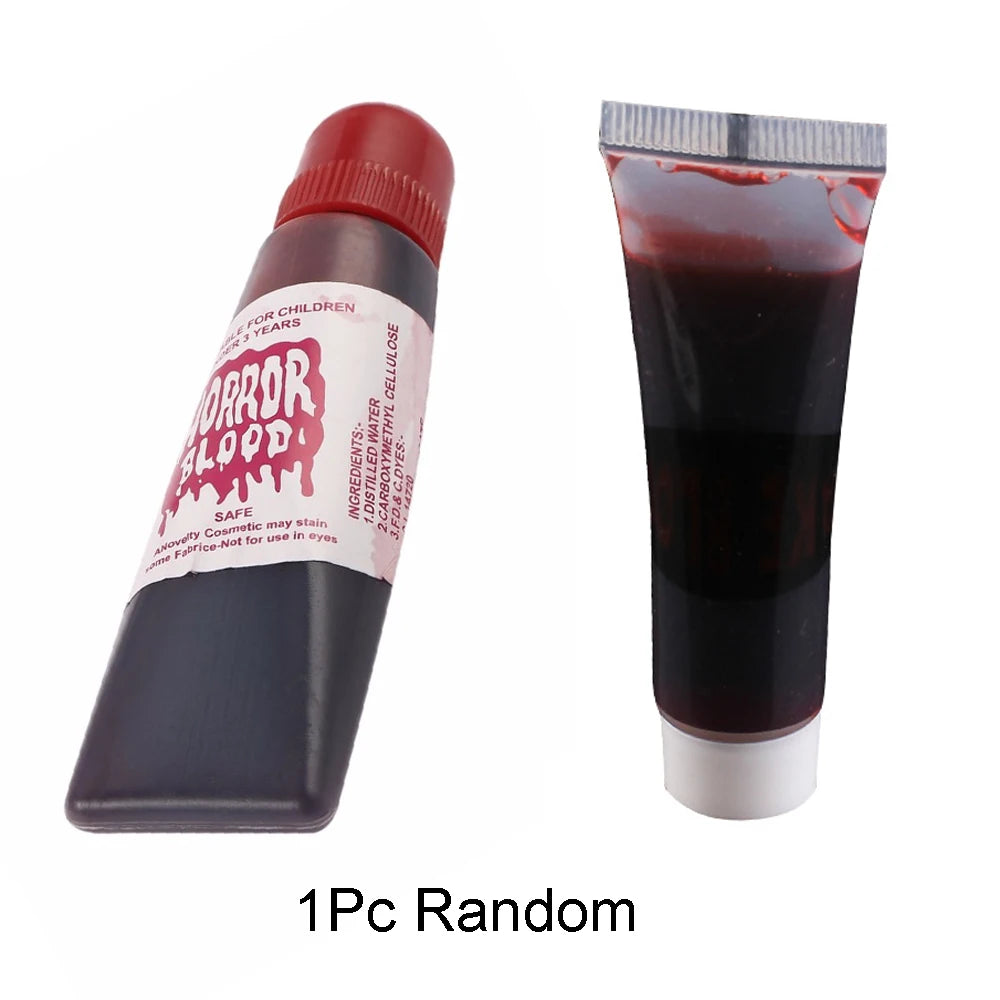 15ml Sangre Falsa para Maquillaje de Halloween – Pintura Corporal de Plasma Artificial para Simular Heridas, Juguete de Cosplay y Accesorio de Disfraz