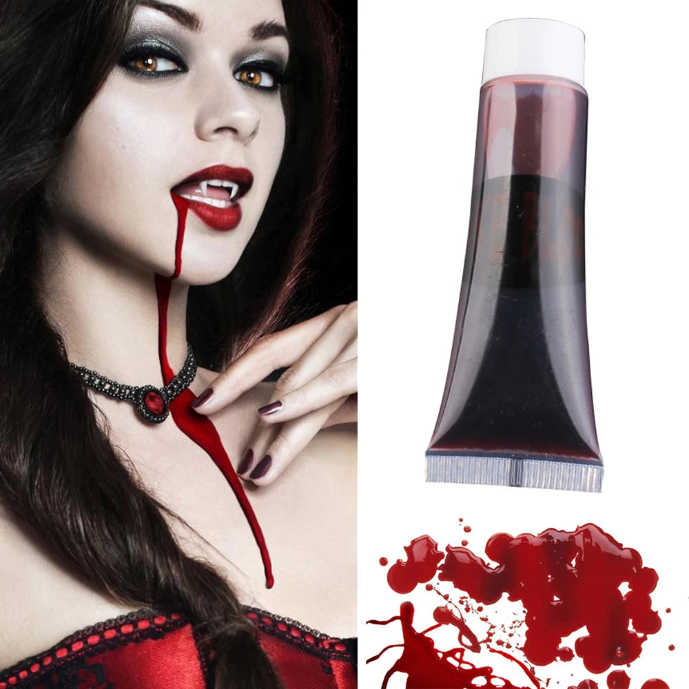 15ml Sangre Falsa para Maquillaje de Halloween – Pintura Corporal de Plasma Artificial para Simular Heridas, Juguete de Cosplay y Accesorio de Disfraz