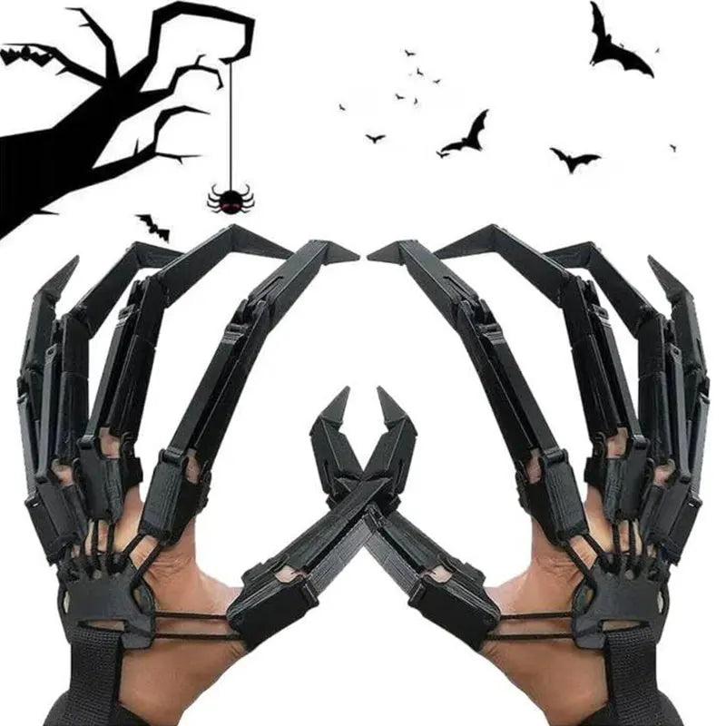 Dedos Articulados de Halloween – Mano Esquelética Falsa, Guante Realista de Garra de Fantasma para Cosplay y Decoración de Fiesta de Terror