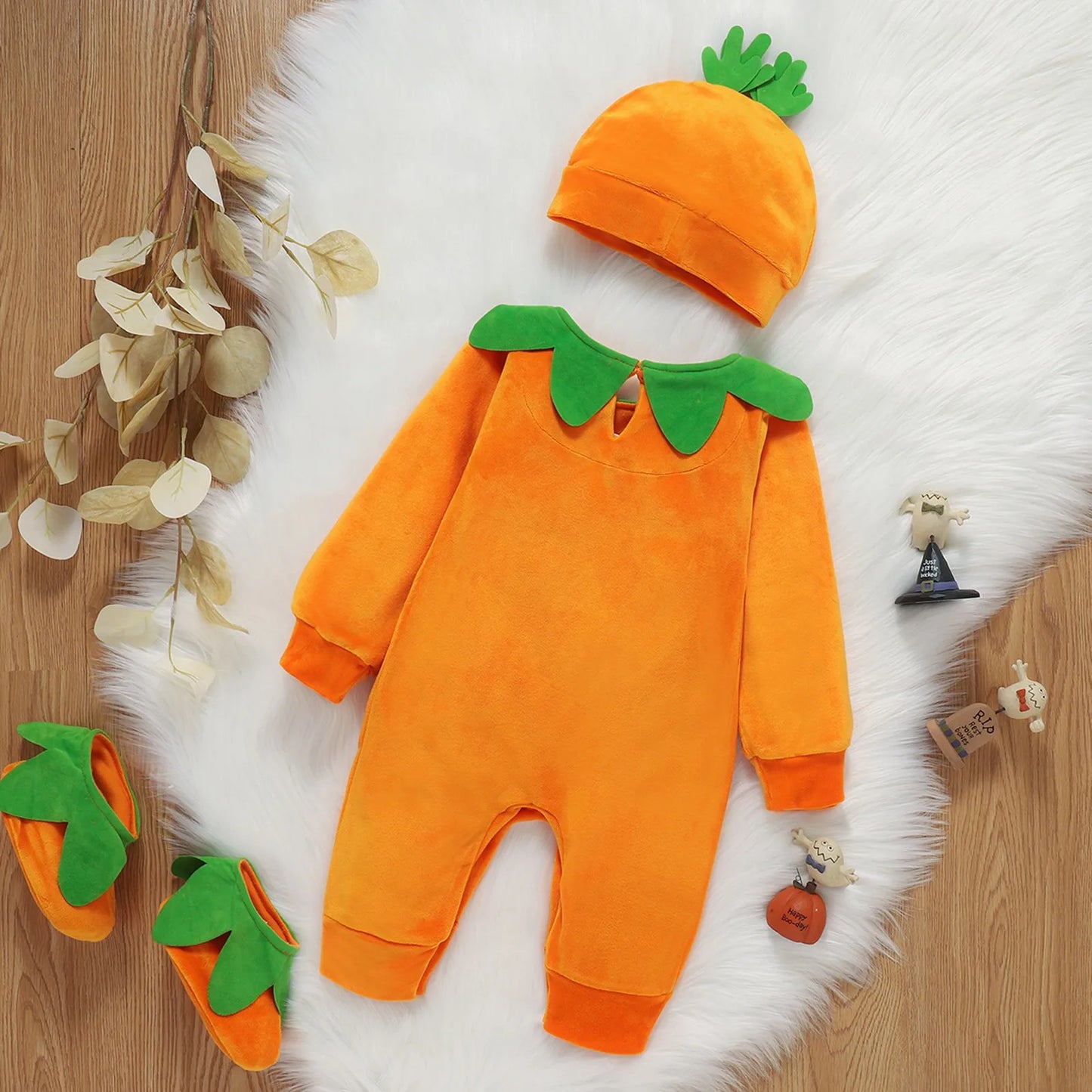 Disfraz de calabaza para Bebés de 0 a 3 años.