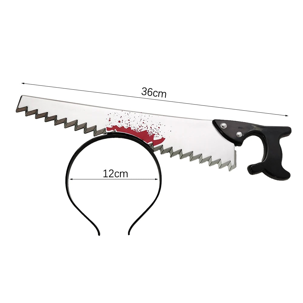 Diademas de Terror de Halloween – Accesorios con Simulación de Cuchillo, Hacha o Tijeras – Complementos de Cosplay y Decoración para Fiestas de Halloween