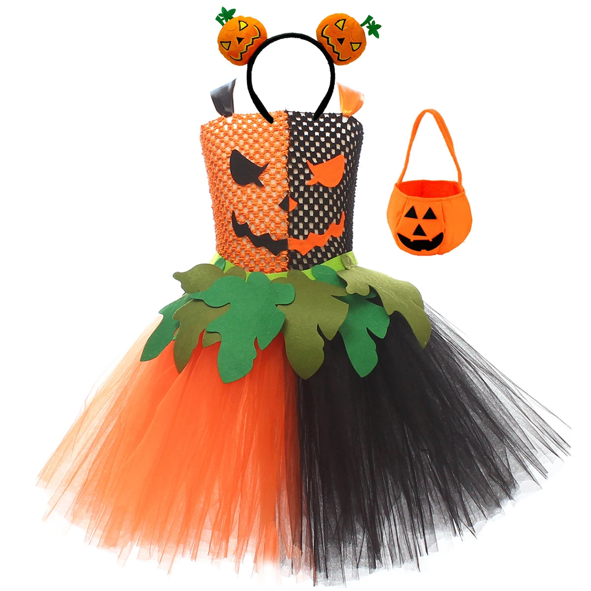 Disfraz de Calabaza para Niñas – Ideal para truco o trato y fiestas de Halloween!