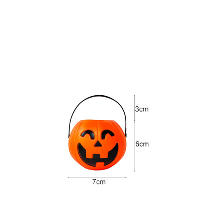 Cubeta de calabaza de Halloween para caramelos y bocadillos, porta regalos portátil, cajas para niños para truco o trato, decoración de Halloween 2025.