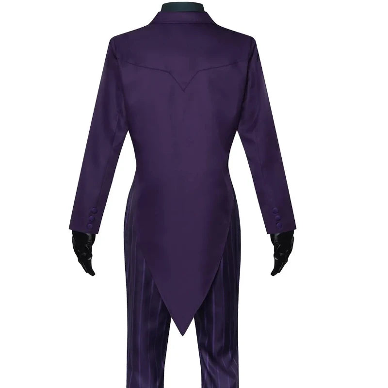 Disfraz de Joker – Cosplay de Mortal Kombat 11, traje completo de payaso para adulto, incluye chaqueta, abrigo, camisa y conjunto completo para hombres, disfraz de Halloween con máscara.