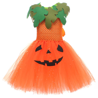 Disfraz de Calabaza para Niñas – Ideal para truco o trato y fiestas de Halloween!