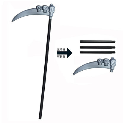 Conjunto de 1/4 piezas para fiesta de Halloween – Juego de disfraces de rol para niños y adultos, capa negra de la muerte, accesorio de disfraz con calavera para Halloween, regalo festivo