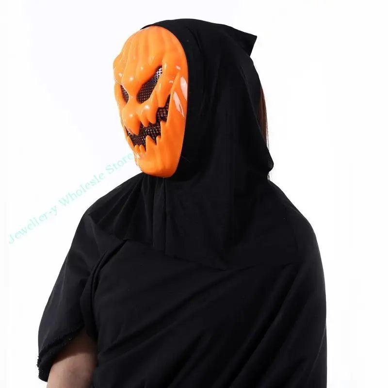 R7UF Máscara de Halloween Calabaza de Terror Máscara de Cabeza para Festivales