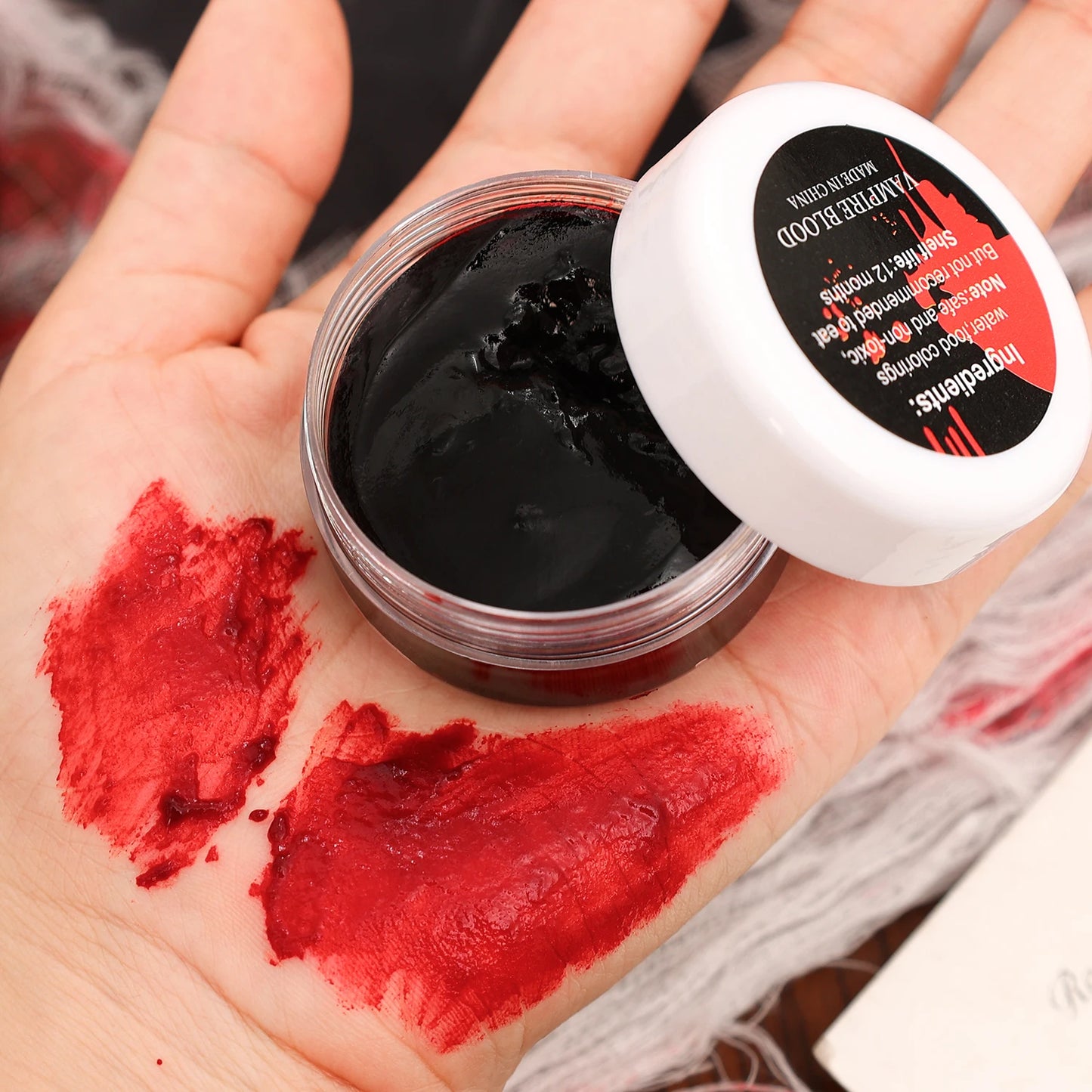 Realistic Fake Blood Halloween Makeup Horror Special Effects Cosplay Party Vampire Wound Blood Effects Haunted House Plasm Blood