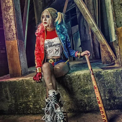 Disfraz de Harley Quinn – Conjunto de cosplay para mujer adulta, traje de payasa para presentaciones, Suicide Squad, ropa de uso especial, nuevo disfraz para adultos.