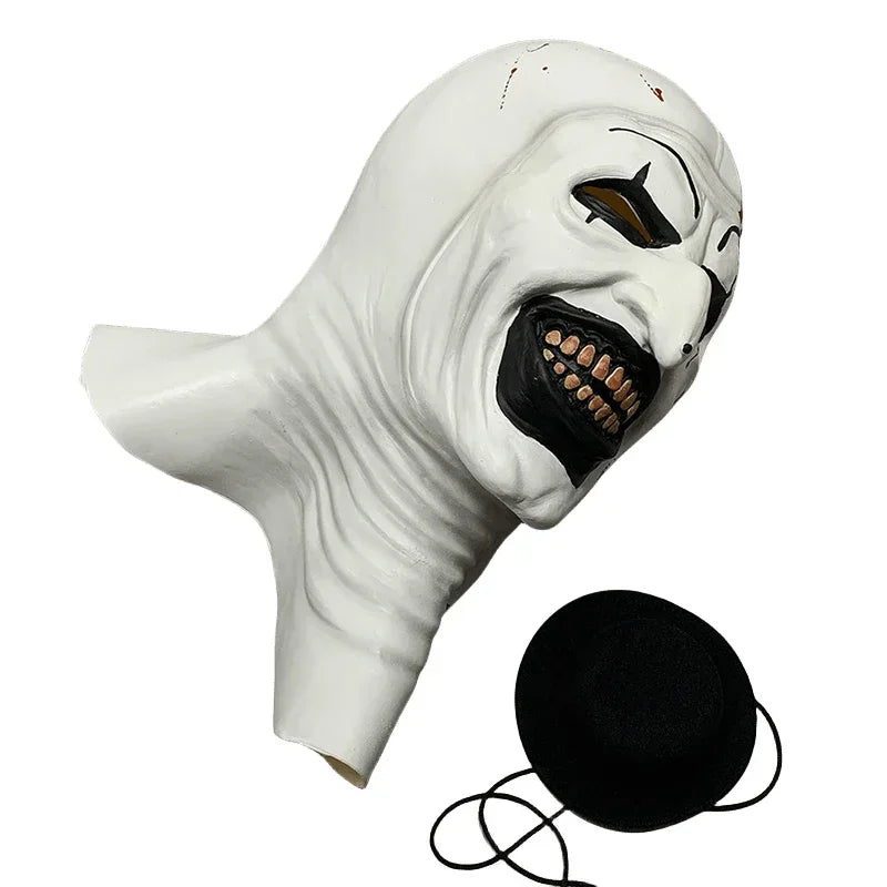 Disfraz de Art the Clown – Cosplay de Terrifier, traje completo de payaso de terror con máscara, mono completo para fiesta de Halloween, para hombres adultos.