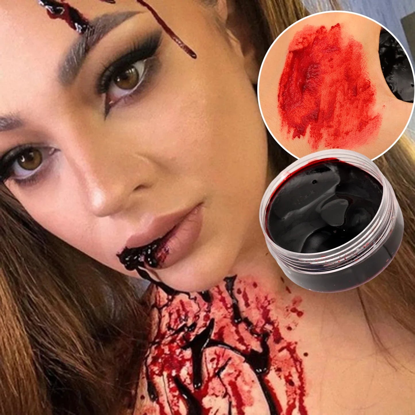 Realistic Fake Blood Halloween Makeup Horror Special Effects Cosplay Party Vampire Wound Blood Effects Haunted House Plasm Blood