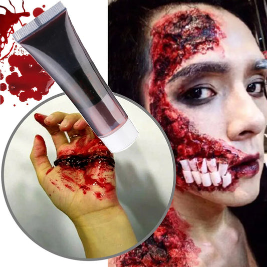 15ml Sangre Falsa para Maquillaje de Halloween – Pintura Corporal de Plasma Artificial para Simular Heridas, Juguete de Cosplay y Accesorio de Disfraz