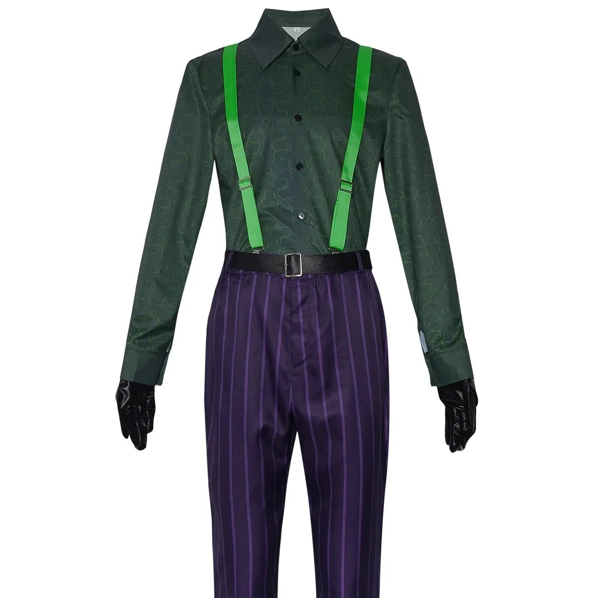 Disfraz de Joker – Cosplay de Mortal Kombat 11, traje completo de payaso para adulto, incluye chaqueta, abrigo, camisa y conjunto completo para hombres, disfraz de Halloween con máscara.