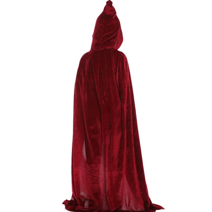 Capa de bruja con capucha para adultos y niños, disfraz de cosplay para Halloween, capa de la muerte, fiesta de carnaval, capa larga de Halloween, 8 colores.