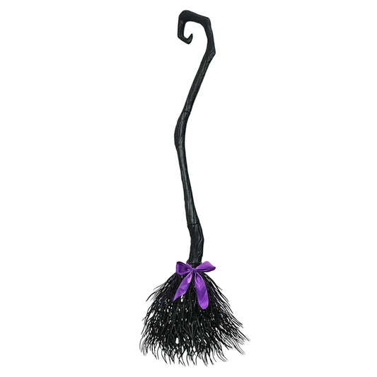 Escoba de Bruja de Halloween – Escoba de Plástico para Disfraz – Accesorio de Cosplay para Fiestas y Suministros de Halloween