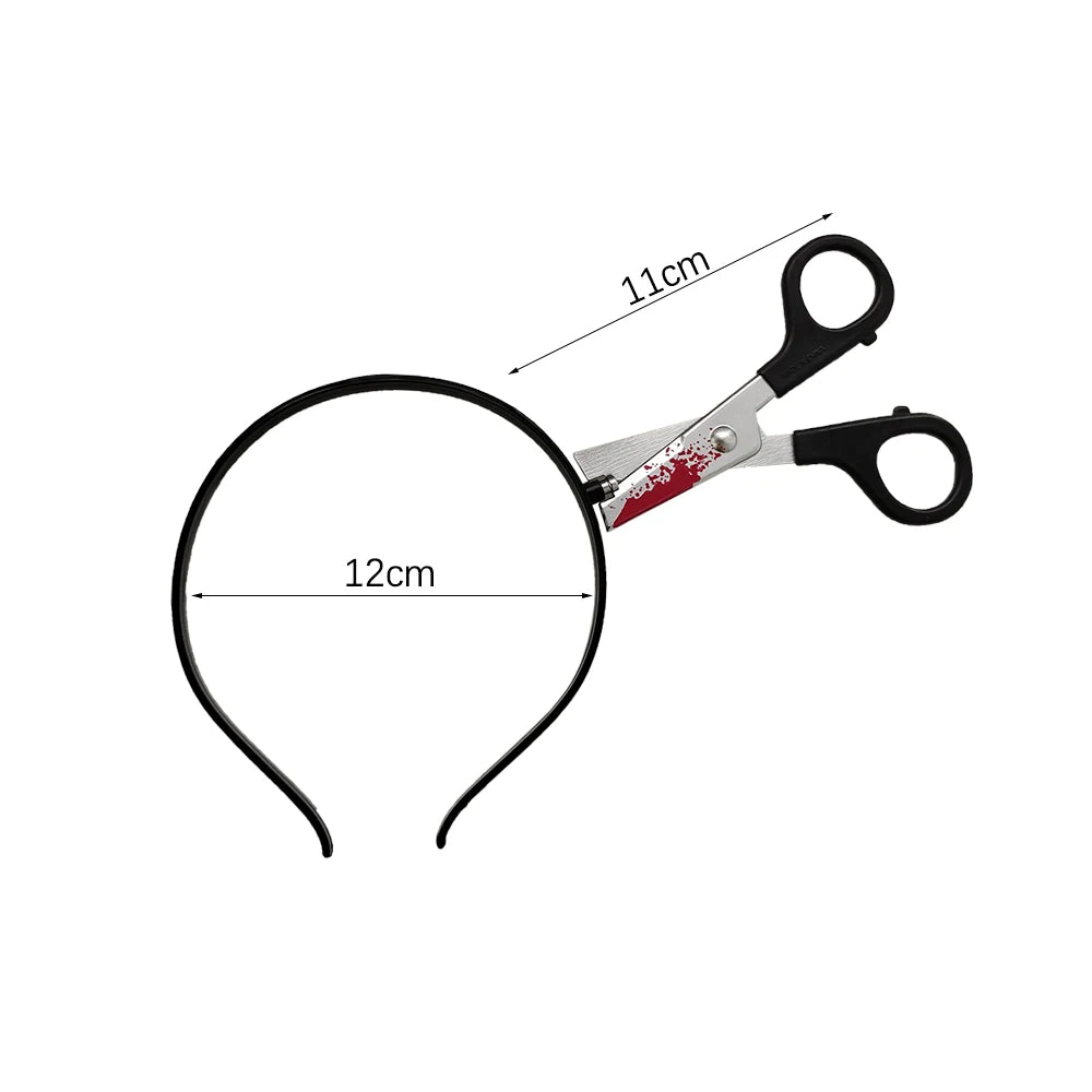 Diademas de Terror de Halloween – Accesorios con Simulación de Cuchillo, Hacha o Tijeras – Complementos de Cosplay y Decoración para Fiestas de Halloween