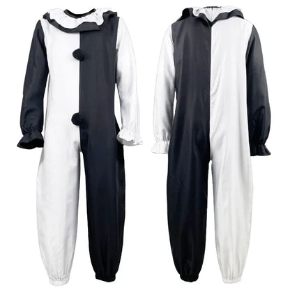 Disfraz de Art the Clown – Cosplay de Terrifier, traje completo de payaso de terror con máscara, mono completo para fiesta de Halloween, para hombres adultos.