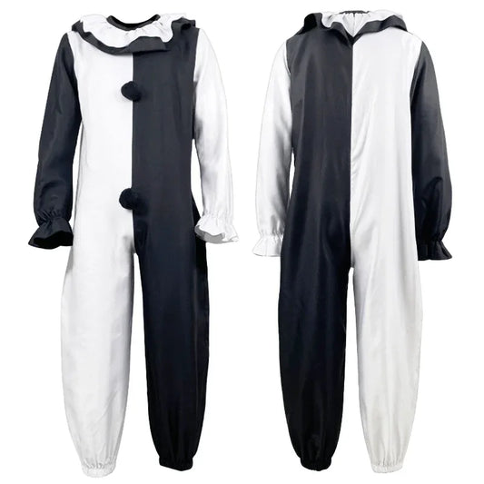 Disfraz de Art the Clown – Cosplay de Terrifier, traje completo de payaso de terror con máscara, mono completo para fiesta de Halloween, para hombres adultos.