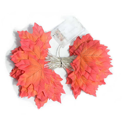 Guirnalda de Luces LED de Halloween 2/3/6M – Farolillos con Hojas de Arce Artificiales – Decoración para Halloween, Navidad y Día de Acción de Gracias en el Hogar