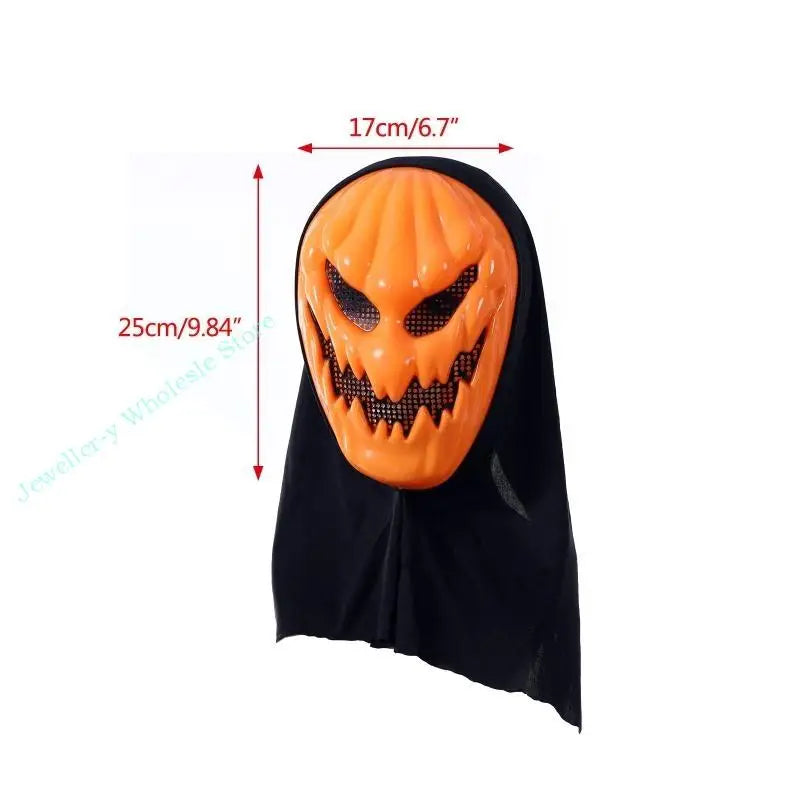 R7UF Máscara de Halloween Calabaza de Terror Máscara de Cabeza para Festivales