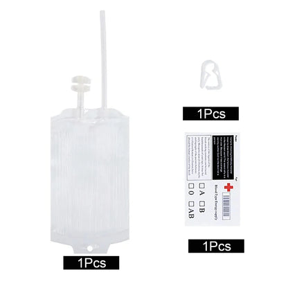Bolsas de sangre de Halloween de 350 ml para bebidas, bolsas de sangre de vampiro, bolsas para bebidas energéticas, bolsas de sangre para beber, accesorios de miedo para Halloween.