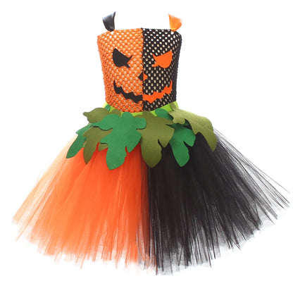 Disfraz de Calabaza para Niñas – Ideal para truco o trato y fiestas de Halloween!