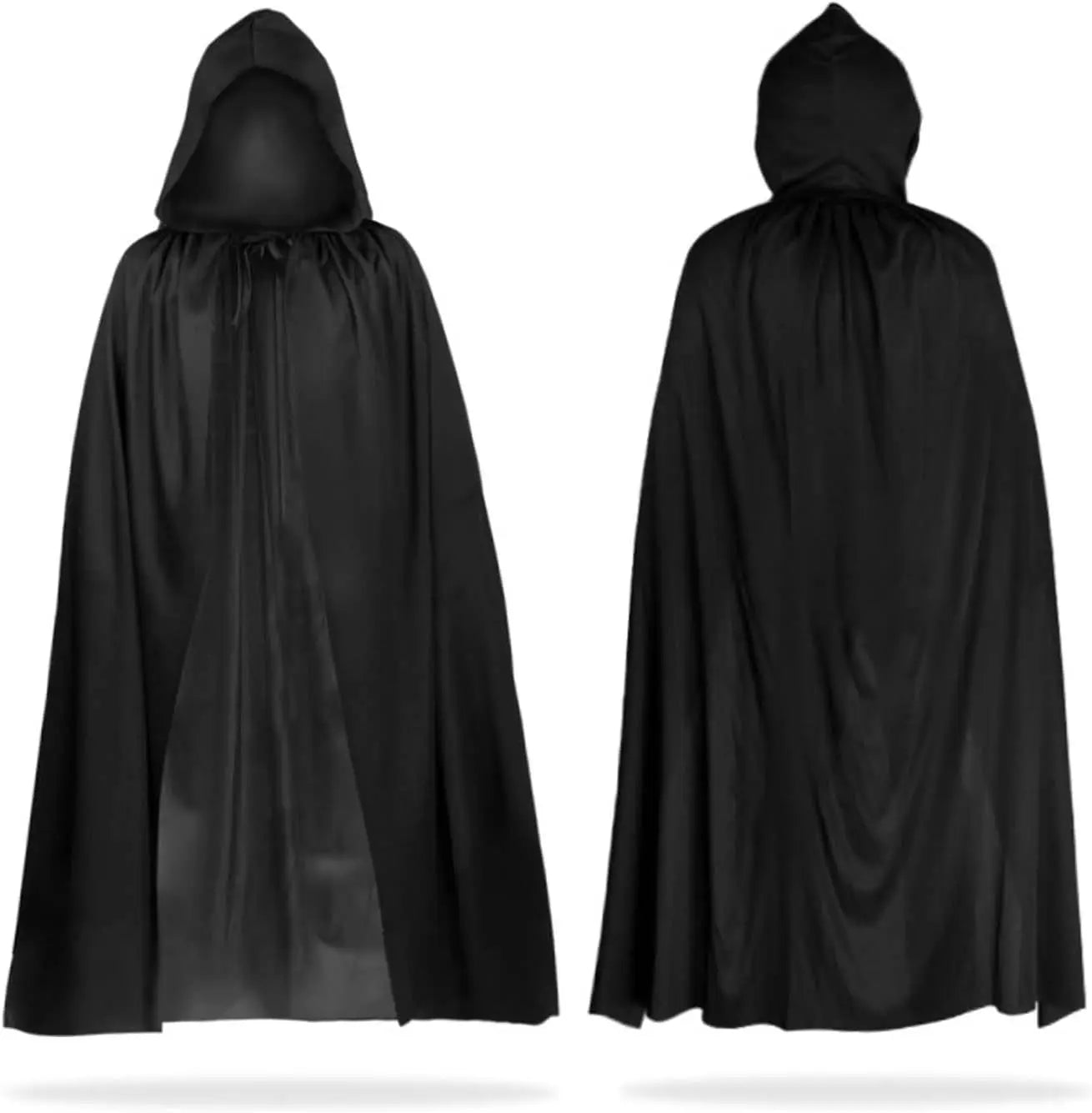Conjunto de 1/4 piezas para fiesta de Halloween – Juego de disfraces de rol para niños y adultos, capa negra de la muerte, accesorio de disfraz con calavera para Halloween, regalo festivo