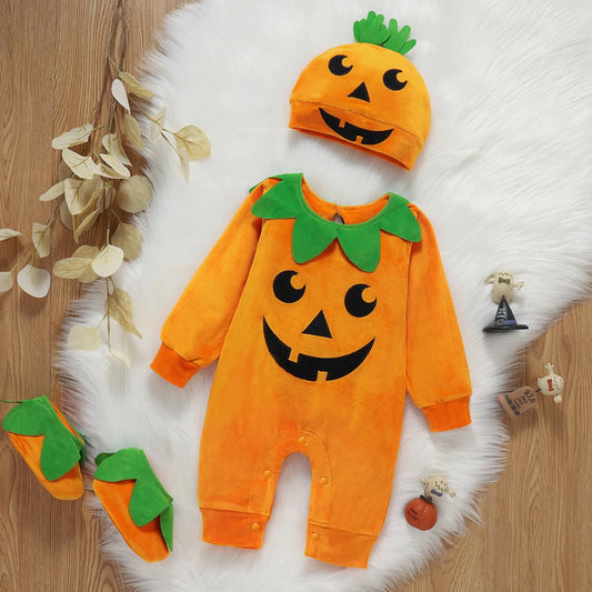 Disfraz de calabaza para Bebés de 0 a 3 años.