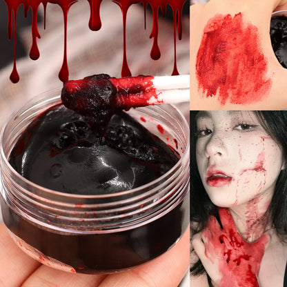 Realistic Fake Blood Halloween Makeup Horror Special Effects Cosplay Party Vampire Wound Blood Effects Haunted House Plasm Blood
