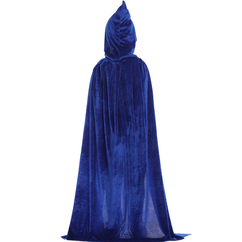 Capa de bruja con capucha para adultos y niños, disfraz de cosplay para Halloween, capa de la muerte, fiesta de carnaval, capa larga de Halloween, 8 colores.