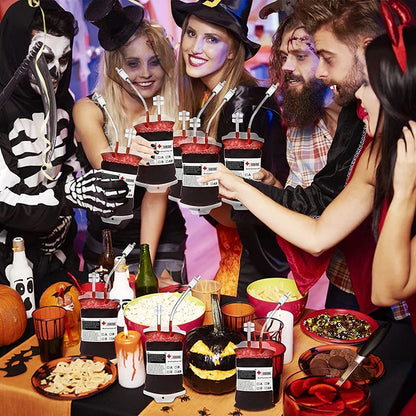 Bolsas de sangre de Halloween de 350 ml para bebidas, bolsas de sangre de vampiro, bolsas para bebidas energéticas, bolsas de sangre para beber, accesorios de miedo para Halloween.